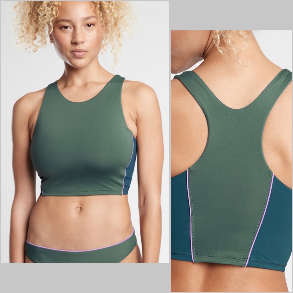 ATHLETA COLORBLOCK CROP TOP Bikini Swim